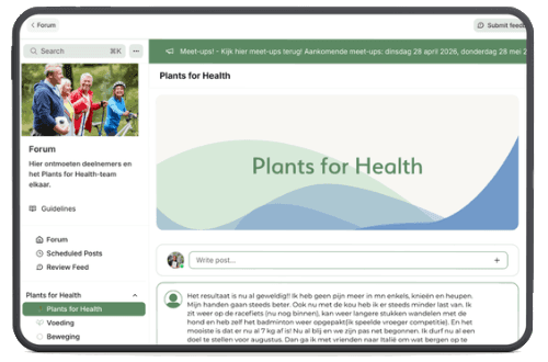 Besloten forum Plants for Health