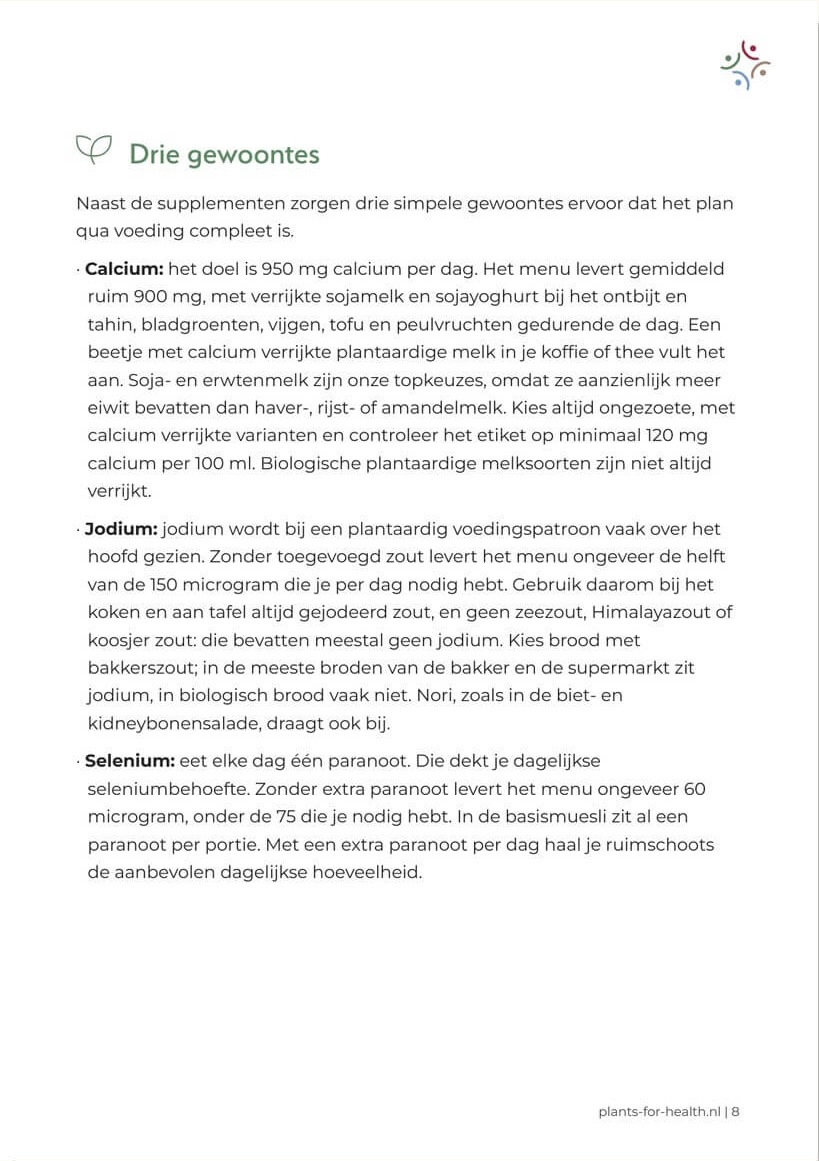 inkijk_algemeen_advies Inkijk in het 21-dagenplan: pagina met algemeen advies